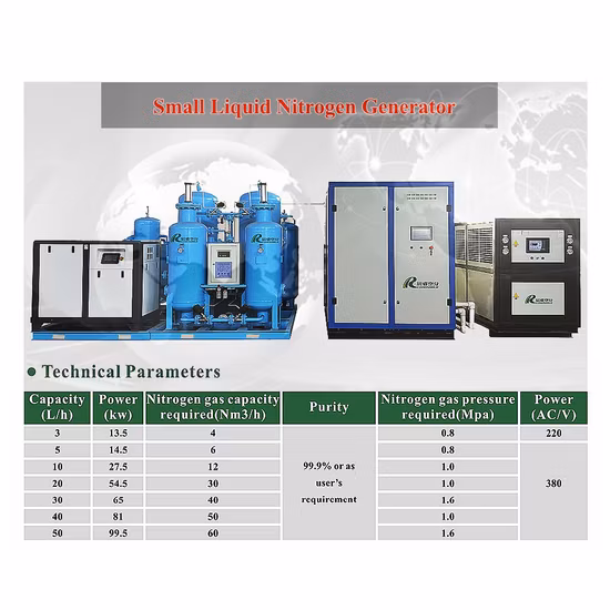 High Purity Small Volume 1L~100L/Hr Silent Energy Saving Laboratory Special Liquid Nitrogen Generator