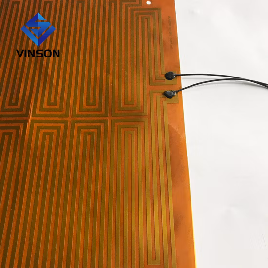 60 В, 100 Вт, индивидуальный гибкий пленочный каптоновый нагреватель с толстой пленкой и самоклеящимся полиимидным нагревателем на задней стороне.